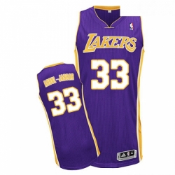 Youth Adidas Los Angeles Lakers 33 Kareem Abdul Jabbar Authentic Purple Road NBA Jersey