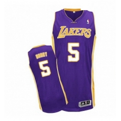 Youth Adidas Los Angeles Lakers 5 Robert Horry Authentic Purple Road NBA Jersey