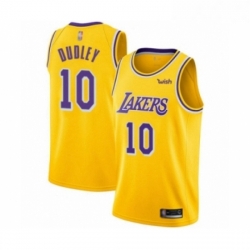 Youth Los Angeles Lakers 10 Jared Dudley Swingman Gold Basketball Jersey Icon Edition 