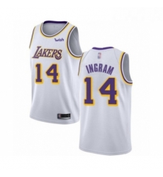 Youth Los Angeles Lakers 14 Brandon Ingram Swingman White Basketball Jerseys Association Edition