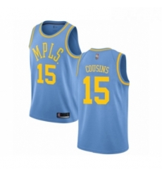 Youth Los Angeles Lakers 15 DeMarcus Cousins Swingman Blue Hardwood Classics Basketball Jersey 