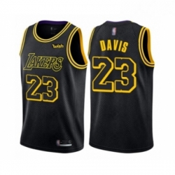 Youth Los Angeles Lakers 23 Anthony Davis Swingman Black Basketball Jersey City Edition 