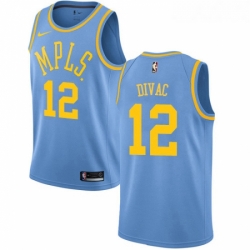 Youth Nike Los Angeles Lakers 12 Vlade Divac Swingman Blue Hardwood Classics NBA Jersey