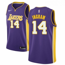 Youth Nike Los Angeles Lakers 14 Brandon Ingram Swingman Purple NBA Jersey Statement Edition