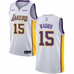 Youth Nike Los Angeles Lakers 15 Moritz Wagner Swingman White NBA Jersey Association Edition 