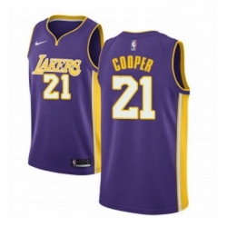 Youth Nike Los Angeles Lakers 21 Michael Cooper Swingman Purple NBA Jersey Statement Edition