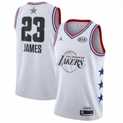 Youth Nike Los Angeles Lakers 23 LeBron James White Basketball Jordan Swingman 2019 All Star Game Jersey 