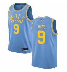 Youth Nike Los Angeles Lakers 9 Luol Deng Swingman Blue Hardwood Classics NBA Jersey 