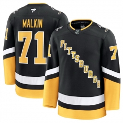 Men Pittsburgh Penguins Active Player Custom Black 2024 25 Alternate Stitched Hockey Jersey