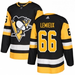 Mens Adidas Pittsburgh Penguins 66 Mario Lemieux Premier Black Home NHL Jersey 