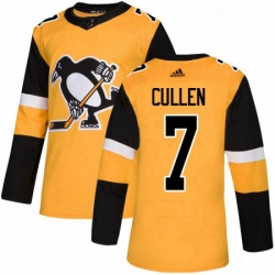 Mens Adidas Pittsburgh Penguins 7 Matt Cullen Authentic Gold Alternate NHL Jersey 