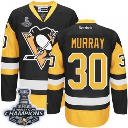 Penguins #30 Matt Murray Black Alternate 2017 Stanley Cup Finals Champions Stitched NHL Jersey