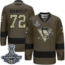 Penguins #72 Patric Hornqvist Green Salute to Service 2017 Stanley Cup Finals Champions Stitched NHL Jersey