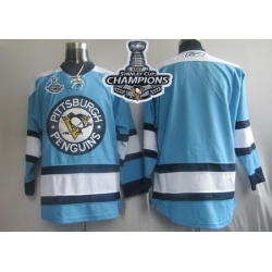 Penguins Blank Blue 2017 Stanley Cup Finals Champions Stitched NHL Jersey