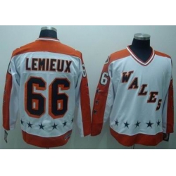 Pittsburgh Penguins #66 Marion Lemieux white WALES all star CCM Jerseys