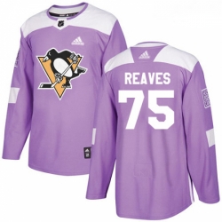 Youth Adidas Pittsburgh Penguins 75 Ryan Reaves Authentic Purple Fights Cancer Practice NHL Jersey 