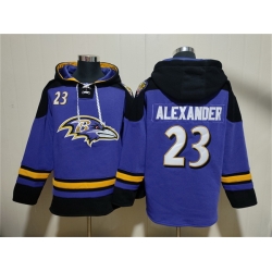 Men Baltimore Ravens 23 Jaire Alexander Ageless Must Have Lace Up Pullover Hoodie