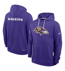 Men Baltimore Ravens Purple Sideline Standard Issue Initial Home Dri FIT Pullover Hoodie Men Baltimore Ravens Purple Sideline Standard Issue Initial Home Dri FIT Pullover Hoodie