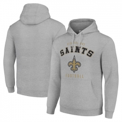 Men New Orleans Saints Grey Pullover Hoodie