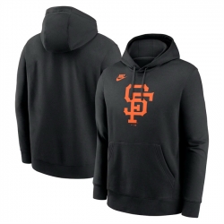 Men San Francisco Giants Black Cooperstown Collection Logo Club Pullover Hoodie