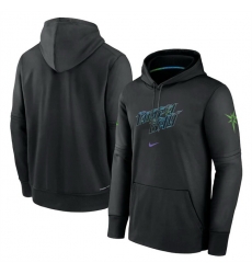 Men Tampa Bay Rays Black 2024 City Connect Collection Practice Performance Pullover Hoodie