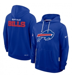 Men Buffalo Bills Royal Sideline Standard Issue Initial Home Dri FIT Pullover Hoodie Men Buffalo Bills Royal Sideline Standard Issue Initial Home Dri FIT Pullover Hoodie