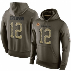 NFL Nike Cincinnati Bengals 12 Alex Erickson Green Salute To Service Mens Pullover Hoodie