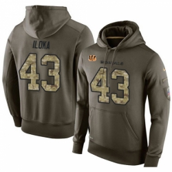 NFL Nike Cincinnati Bengals 43 George Iloka Green Salute To Service Mens Pullover Hoodie