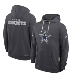 Men Dallas Cowboys Anthracite Sideline Standard Issue Initial Home Dri FIT Pullover Hoodie Men Dallas Cowboys Anthracite Sideline Standard Issue Initial Home Dri FIT Pullover Hoodie