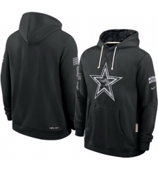Men Dallas Cowboys Black 2026 Salute to Service Sideline Dri FIT Pullover Hoodie