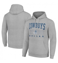 Men Dallas Cowboys Grey Throwback Logo Pullover Hoodie Men Dallas Cowboys Grey Throwback Logo Pullover Hoodie