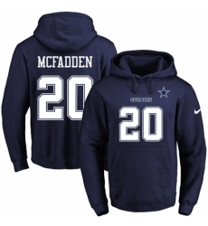 NFL Mens Nike Dallas Cowboys 20 Darren McFadden Navy Blue Name Number Pullover Hoodie