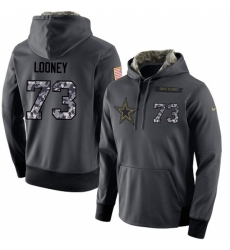 NFL Mens Nike Dallas Cowboys 73 Joe Looney Stitched Black Anthracite Salute to Service Player Performance Hoodie