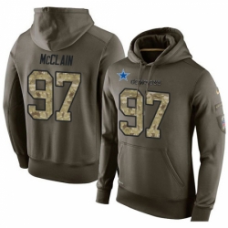 NFL Nike Dallas Cowboys 97 Terrell McClain Green Salute To Service Mens Pullover Hoodie