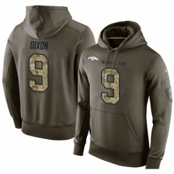 NFL Nike Denver Broncos 9 Riley Dixon Green Salute To Service Mens Pullover Hoodie