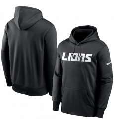 Men Detroit Lions Nike Fan Gear Wordmark Performance Pullover Hoodie Black