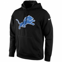 NFL Mens Detroit Lions Nike Black KO Logo Essential Hoodie