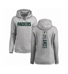 Football Womens Green Bay Packers 31 Adrian Amos Ash Backer Hoodie