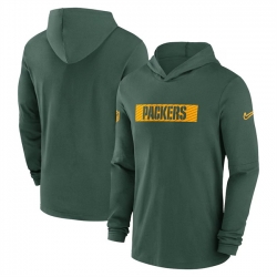 Men Green Bay Packers Green Sideline Performance Hoodie