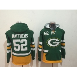Men Nike Green Bay Packers Clay Matthews 52 NFL Winter Thick Hoodie