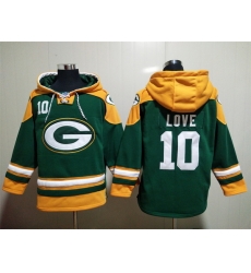 NFL Men Green Bay Packers 10 Jordan Love Stitched Hoodie