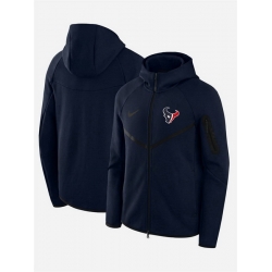 Men Houston Texans Navy Tech Fleece Full Zip Windrunner Hoodie