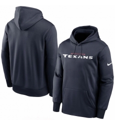 Men Houston Texans Nike Fan Gear Wordmark Performance Pullover Hoodie Navy