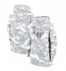 Women Jacksonville Jaguars 2024 Arctic Camo Salute To Service Club Fleece Pullover Hoodie