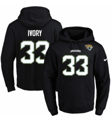 NFL Mens Nike Jacksonville Jaguars 33 Chris Ivory Black Name Number Pullover Hoodie