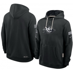 Men Kansas City Chiefs Black 2026 Salute to Service Sideline Dri FIT Pullover Hoodie