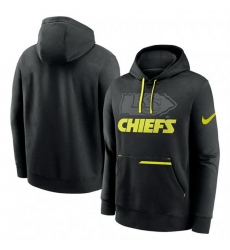 Men Kansas City Chiefs Black Volt Pullover Hoodie