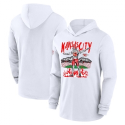 Men Kansas City Chiefs White Performance Pullover Hoodie