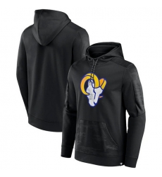 Men Los Angeles Rams Black On The Ball Pullover Hoodie