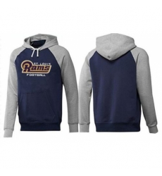 NFL Mens Nike Los Angeles Rams English Version Pullover Hoodie NavyGrey